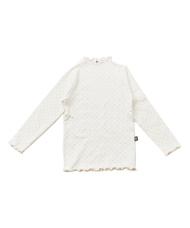 Petite Hailey Gold Dot Ava Top - White