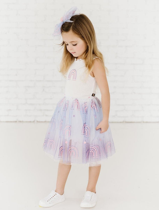 Glitter Rainbow Tutu Dress Pink