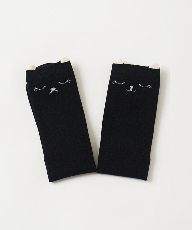 PH Sad/Happy Kneehigh Socks (Black)