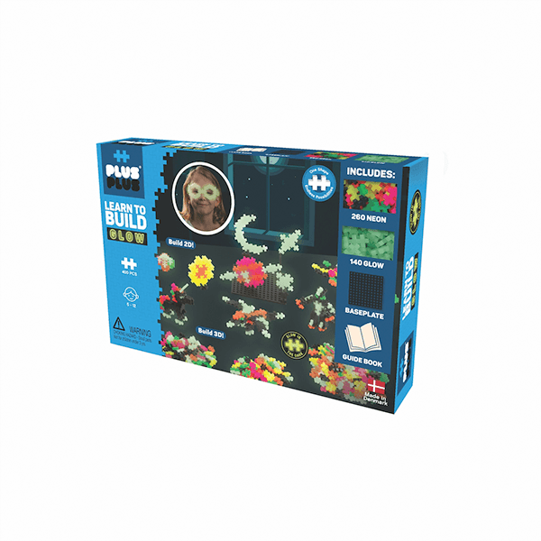 Plus Plus Learn To Build Set (400 PC Glow In the Dark)