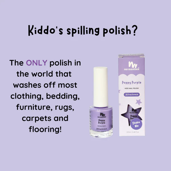 No Nasties Purple Water-Based Kids Nail Polish