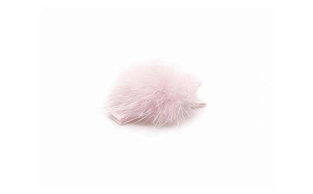 Olilia Small Mink Puff Hair Clip - Powder Pink