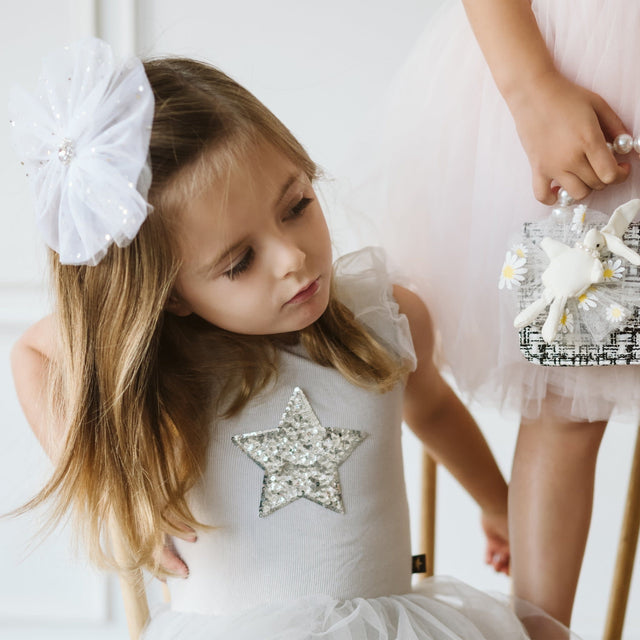 Petite Hailey Frill Sha Tutu Dress - Silver