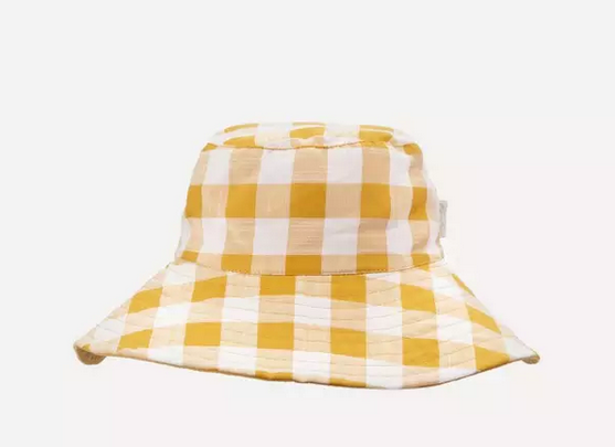 Rockahula Retro Check Sun Hat - Ochre