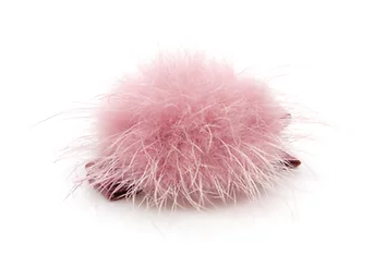 Olilia Small Mink Puff Hair Clip - Rosy Mauve