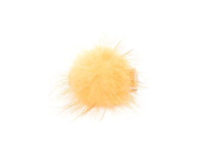 Olilia Small Mink Puff Hair Clip - Oatmeal