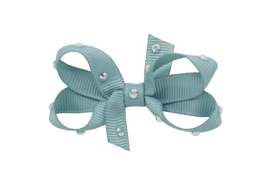 Olilia Small Crystal Bow - Nile Blue