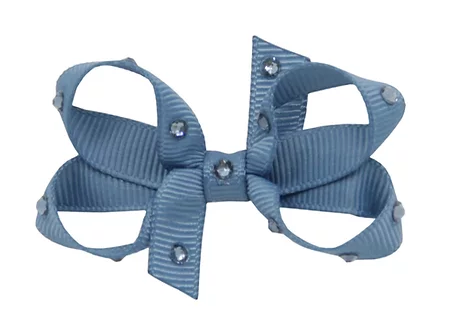 Olilia Small Crystal Bow - Antique Blue