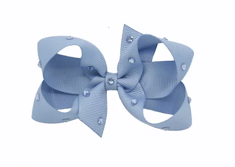 Olilia Medium Crystal Bow - French Blue