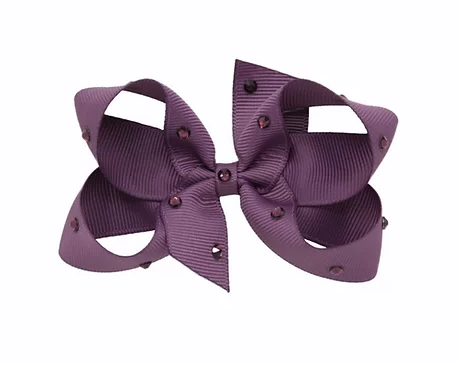 Olilia Medium Crystal Bow - Amethyst