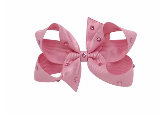 Olilia Medium Crystal Bow - Wild Rose