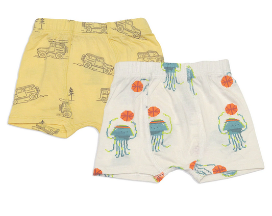 Silkberry Bamboo Underwear Shorts 2k (Pixel Jelly Prt/Off Road Prt)