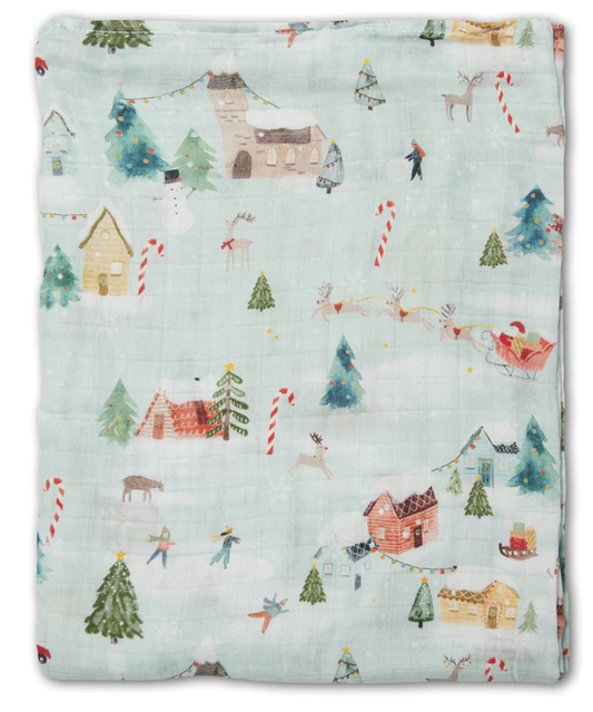 Loulou Lollipop Muslin Swaddle (Merry And Bright)