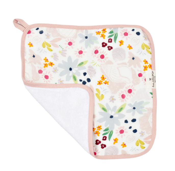 Loulou Lollipop Washcloth 3-piece Set Shell Floral