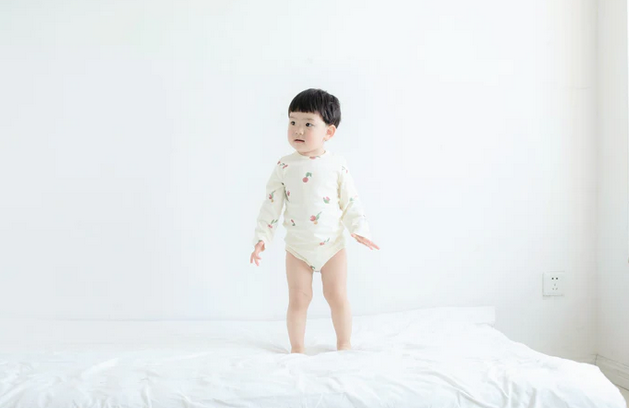 Norsu Organic Cotton Long Sleeve Onesie-Berry Garden