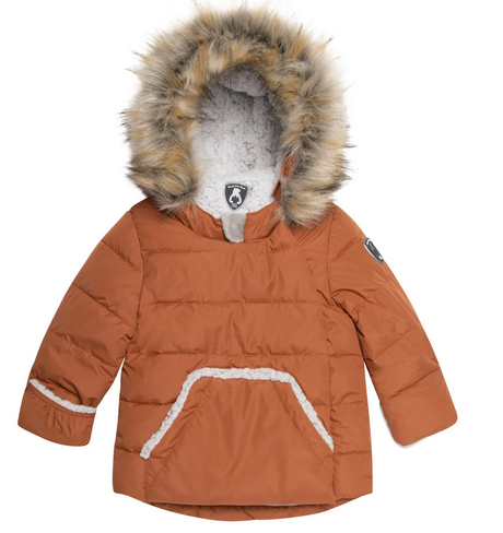 Deux Solid Two Piece Baby Snowsuit - Brown