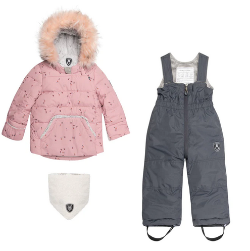 Deux Two Piece Baby Snowsuit - Mini fleurs