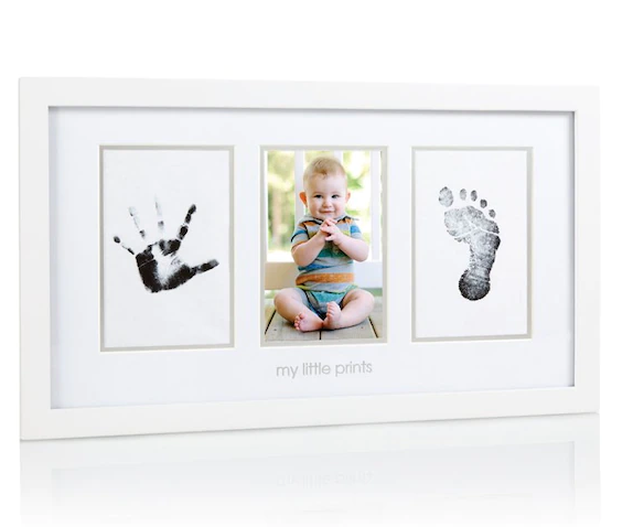 Pearhead baby prints photo frame - white