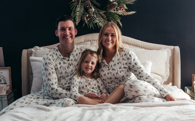 Current Tyed Girls Holiday nightgown - Holiday Tree Farm