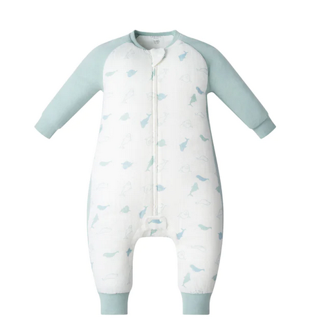 Nest Organic Cotton Long Sleeve Footed Sleep Bag 2.5 - Baby Beluga