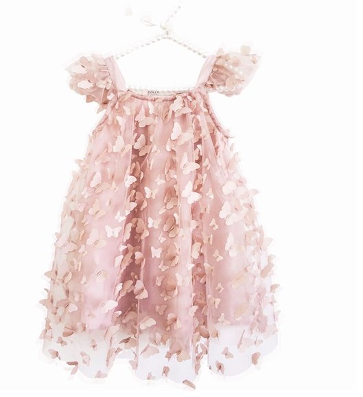 DOLLY by Le Petit Tom ® ALLOVER BUTTERFLIES TUTU DRESS (pink)