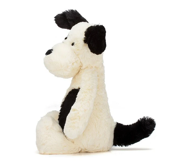 Jellycat Big Black and Cream Bashful Puppy