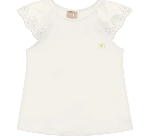 Milon em Cotton com Bordado - Off White