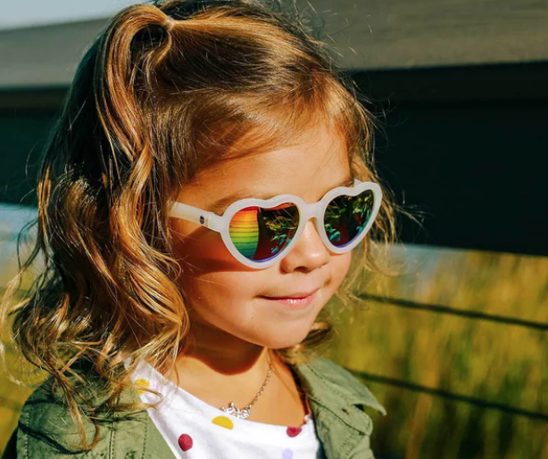 Babiators Limited Edition Heart Non-Polarized Sunglasses 3-5 Rainbow Bright