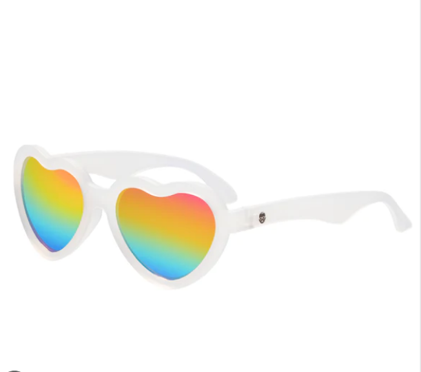 Babiators Limited Edition Heart Non-Polarized Sunglasses 3-5 Rainbow Bright