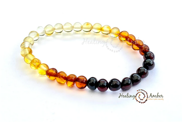 Healing Amber Rainbow ~ Circle ~ 6.5 inches (stretch)