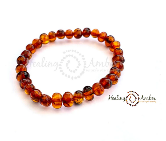 Healing Amber Caramel ~ Circle ~ 6.5 inch (stretch)