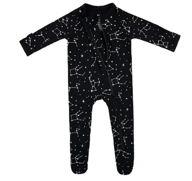 Kyte Baby Zippered Footie in Midnight Constellation