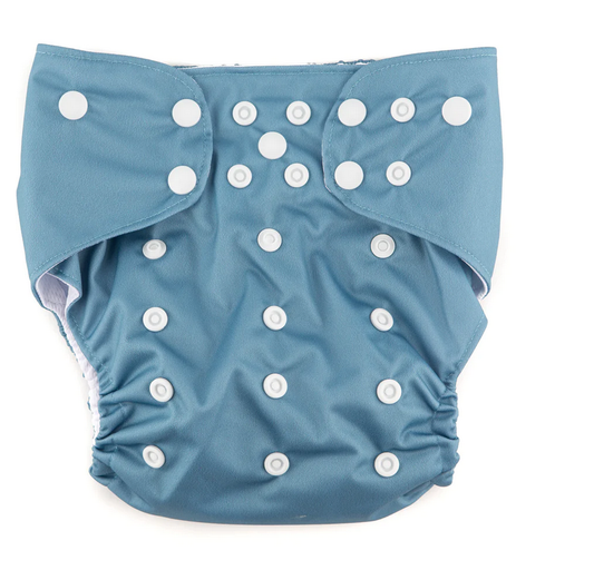 Reusable Swim Diapers (0m-3y+, 7-35lbs) - Blue Gray