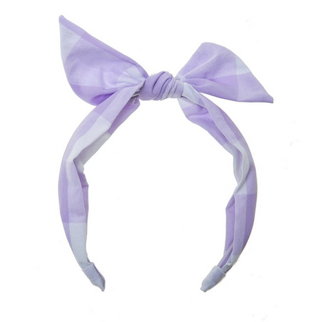 Rockahula Lilac Check Tie Headband