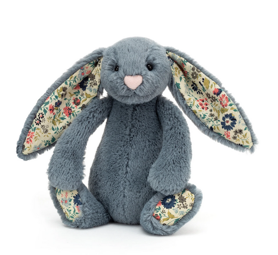 Jellycat Little Blossom Dusky Blue Bunny