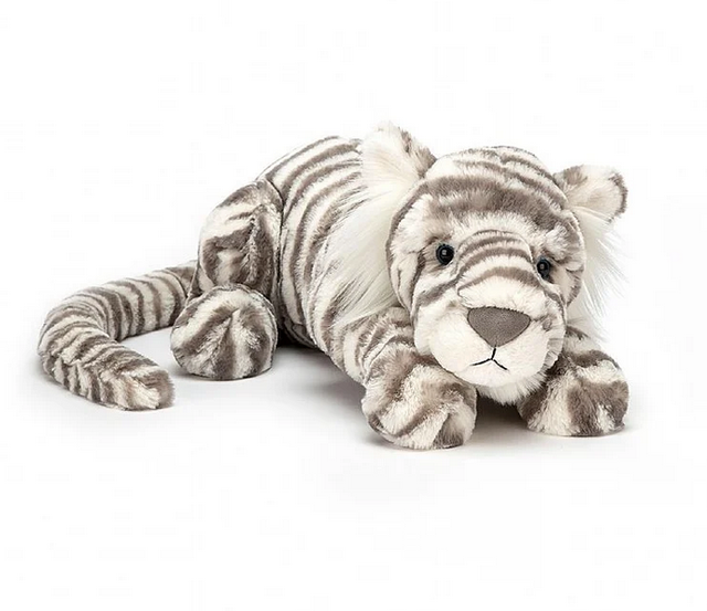 Jellycat little Sacha Snow Tiger