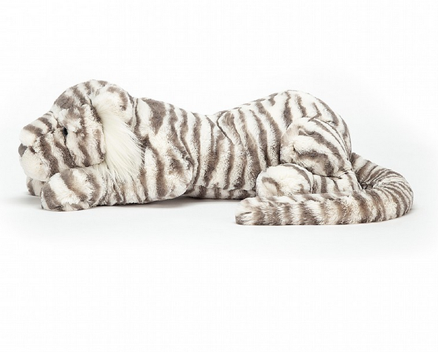 Jellycat little Sacha Snow Tiger