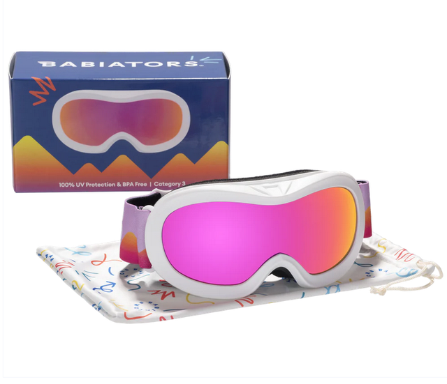 Babiators Ski Goggles - Wicked White /Fuschia Lens