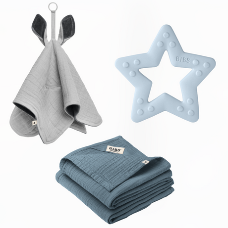 BIBS Baby Shower GIFT SET (baby blue)