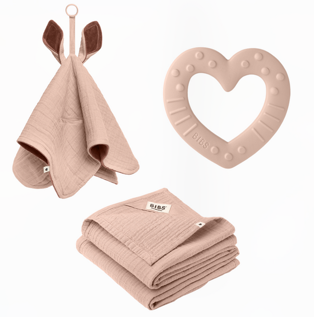 BIBS Baby Shower GIFT SET (blush pink)