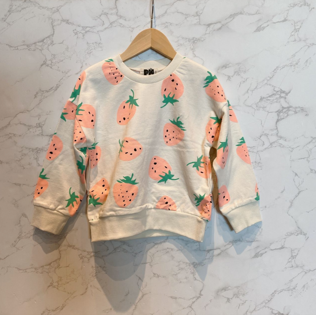 Petite Hailey strawberry print sweatshirts