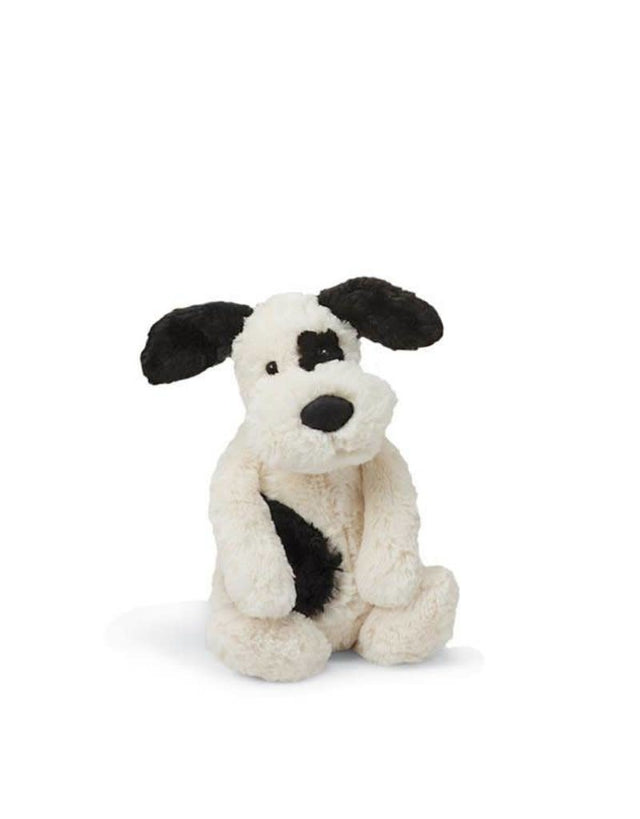 Jellycat Little Bashful Black Cream Puppy