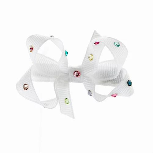 Olilia Small Crystal Bow - White Multi