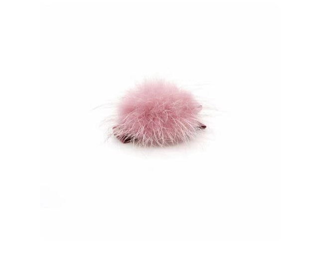 Olilia Small Mink Puff Hair Clip - Sweet Nectar