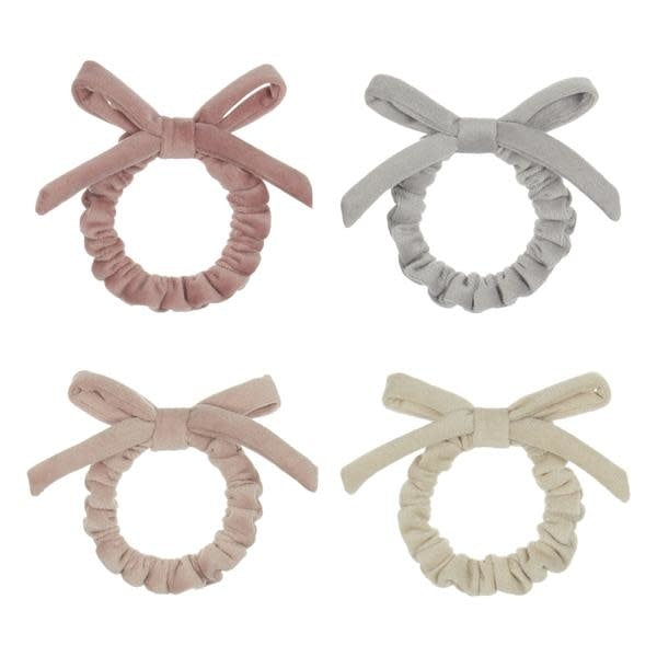 Mimi & Lula Velvet bow mini scrunchies