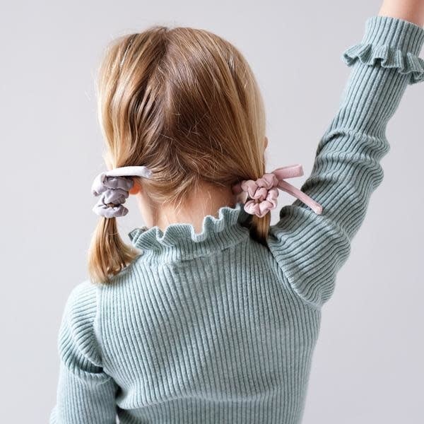 Mimi & Lula Velvet bow mini scrunchies