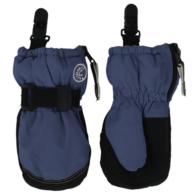 Calikids Mitten with Cuff Clip - Blue