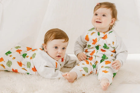 Nest 2.5  TOG Raglan Bamboo Cozy Footed Sleep Suit -  Autumn Leaves