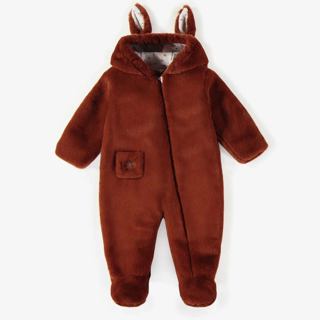 Souris Mini Brown one-piece in plush with integrated feet