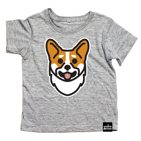 Whistle & Flute Kawaii Corgi Print T-Shirts